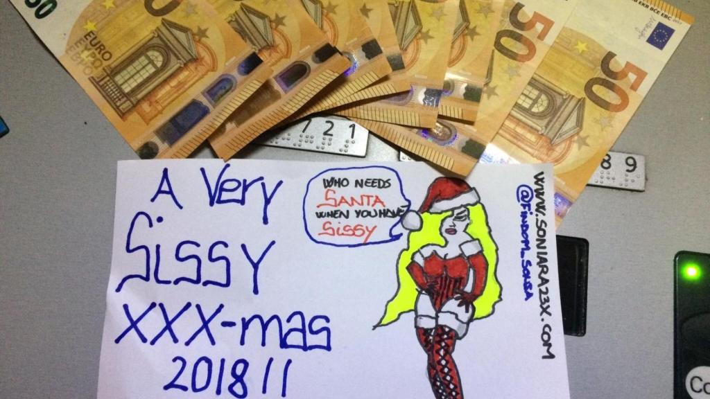 ¿Quién necesita a Santa Claus si tiene una sissy (sumiso)?, se pregunta uno de los esclavos de Sonia.