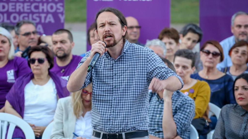 Iglesias interviene en un mitin en La Laguna (Tenerife)