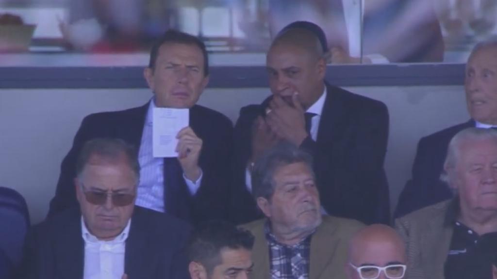 Roberto Carlos y Butragueño, en el Di Stéfano