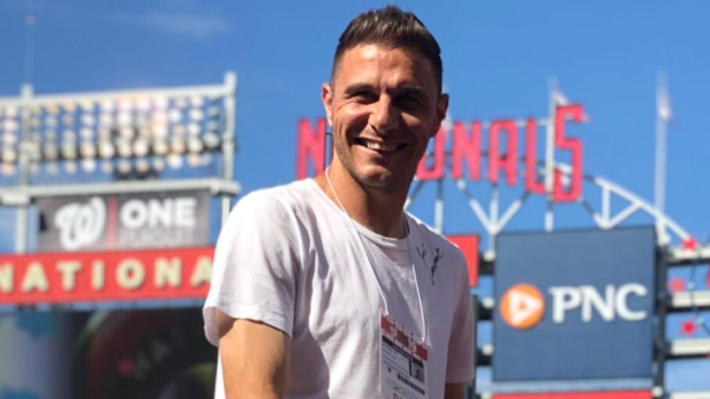 Joaquín Sánchez, en el Nationals Park de Washington. Foto: Instagram (@joaquinarte)