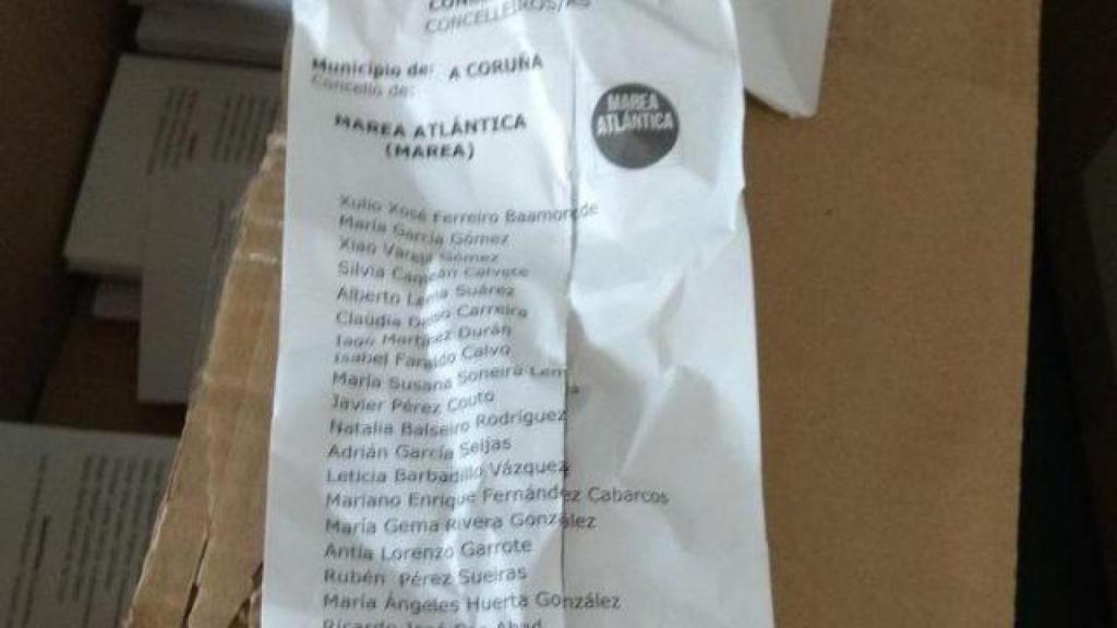 Papeletas rajadas de la Marea Atlántica