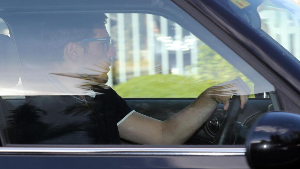Iker Casillas durante una de sus últimas visitas al hospital.