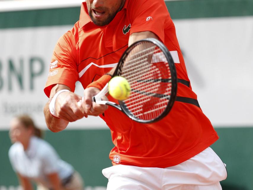 Djokovic durante su partido ante Hubert Hurkacz