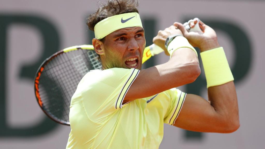 Nadal, durante su estreno en Roland Garros.
