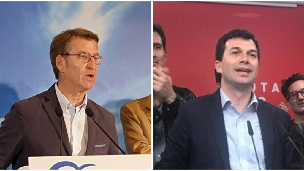 Feijóo y Gonzalo Caballero ayer