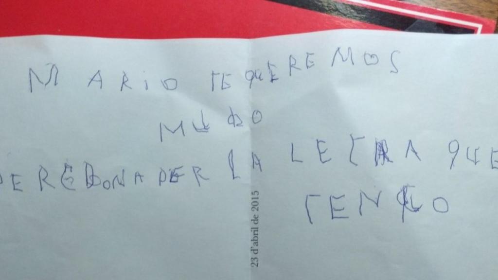 La fotografía de la carta que se ha hecho viral