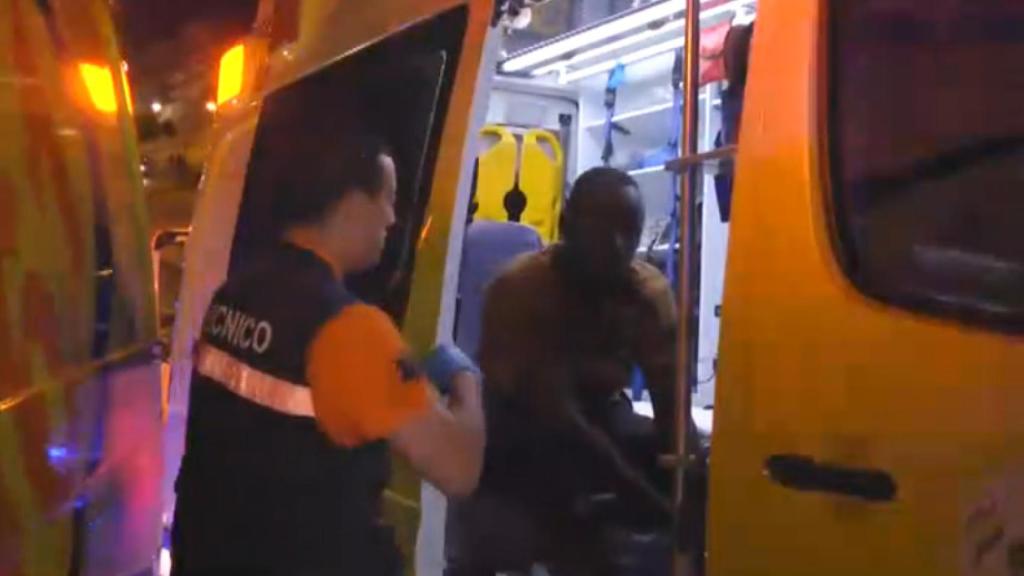 Uno de los inmigrantes rescatados.