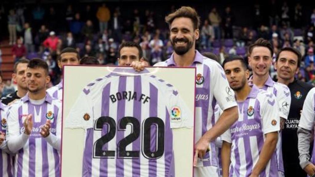 Borja Fernández, en un homenaje que le dedicó el Valladolid