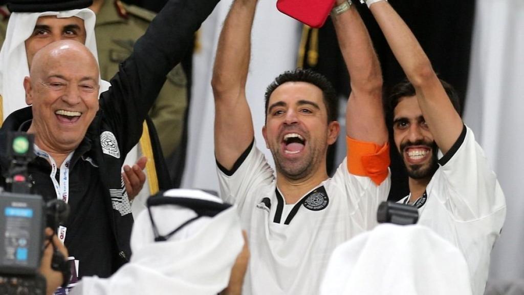 Xavi,  en un partido junto al Al Sadd. Foto: Twitter (@AlsaddSC)