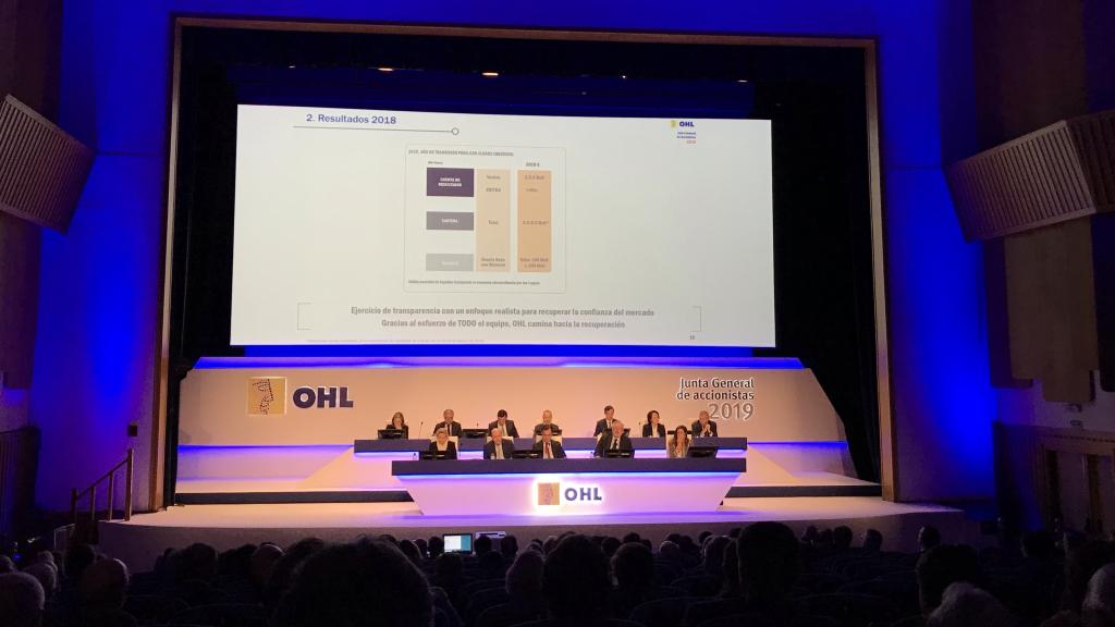 Imagen de la junta general de accionistas 2019 de OHL.