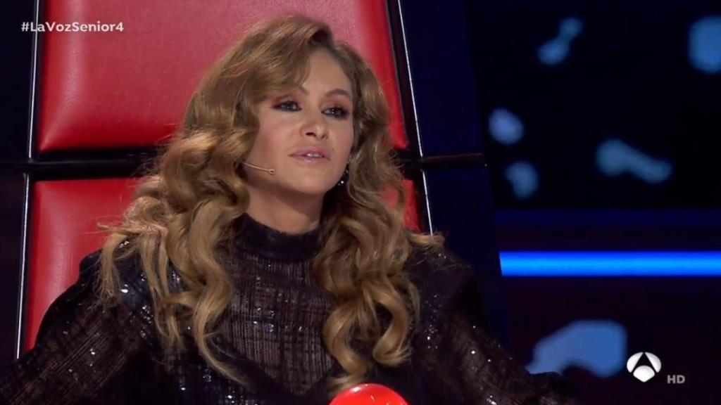 Paulina Rubio durante una de las actuaciones de este miércoles en 'La Voz Senior'.
