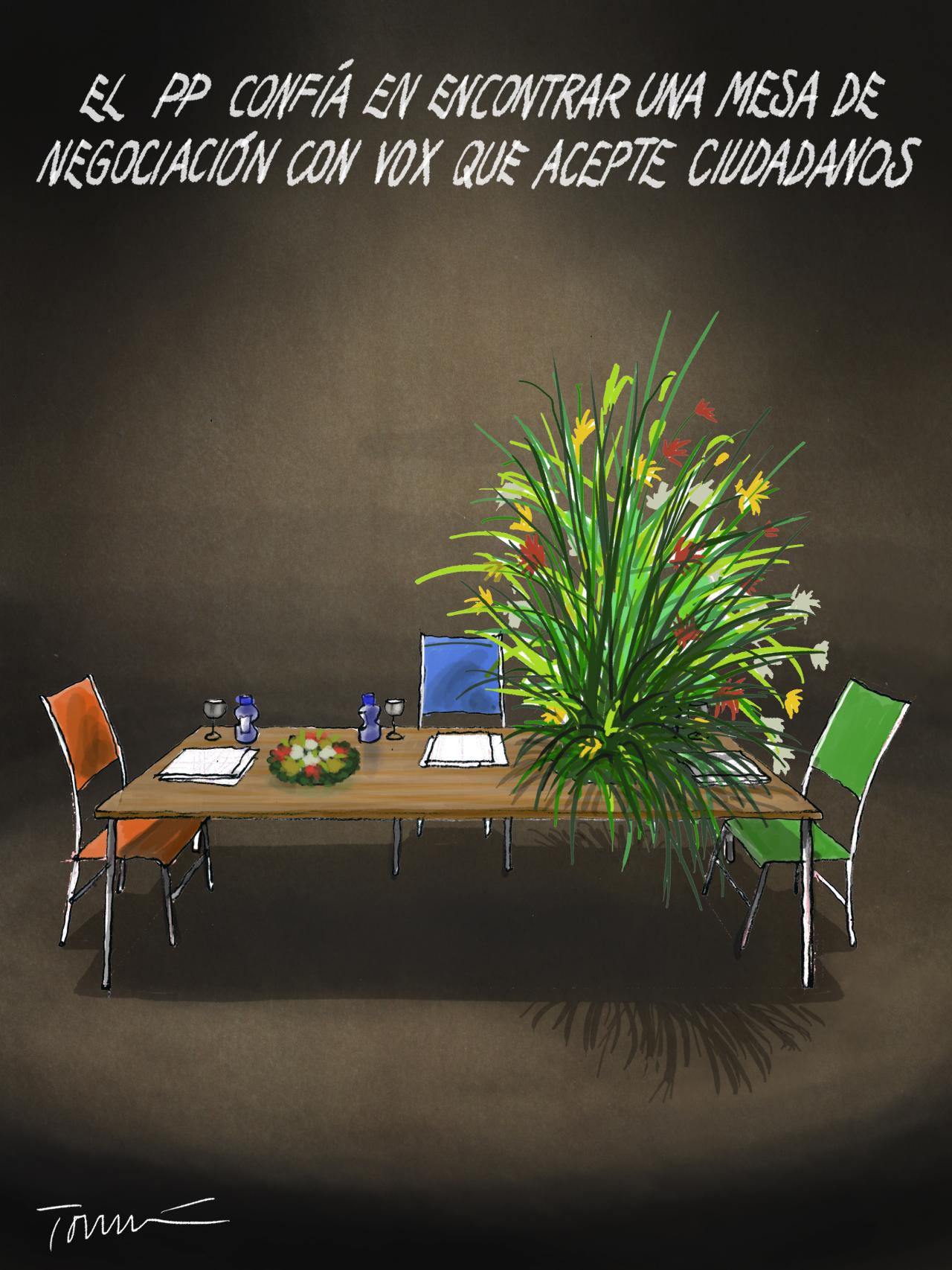 Centros de mesa... de negociación