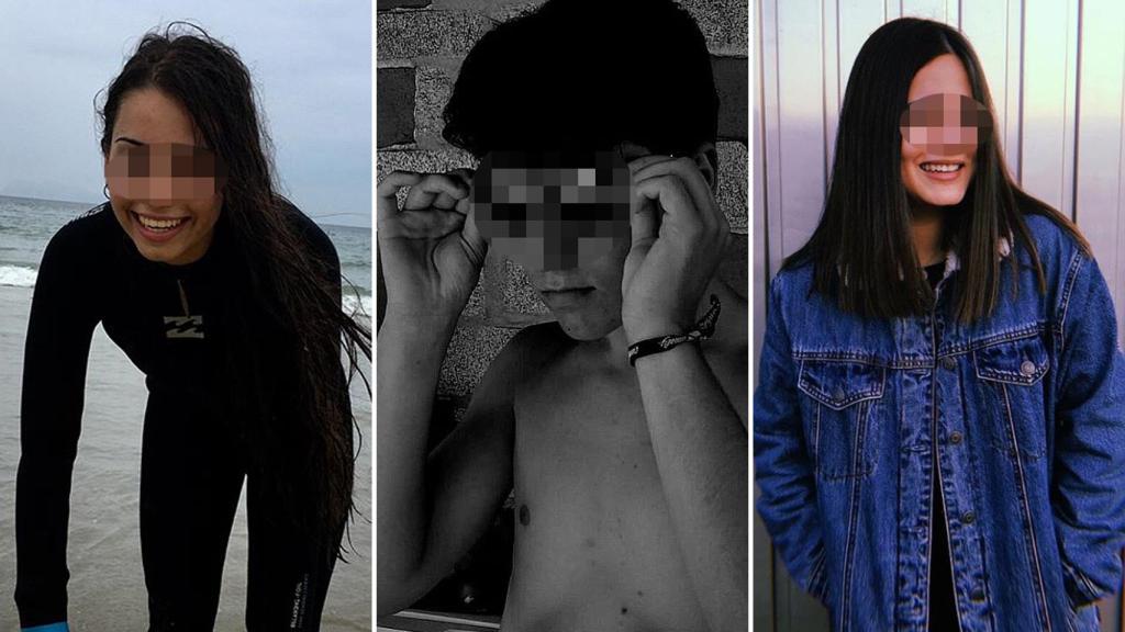 Sofía, Bieito y Sara, de izquierda a derecha, se graduaron el martes en el IES  Illa de San Simón, en Redondela.