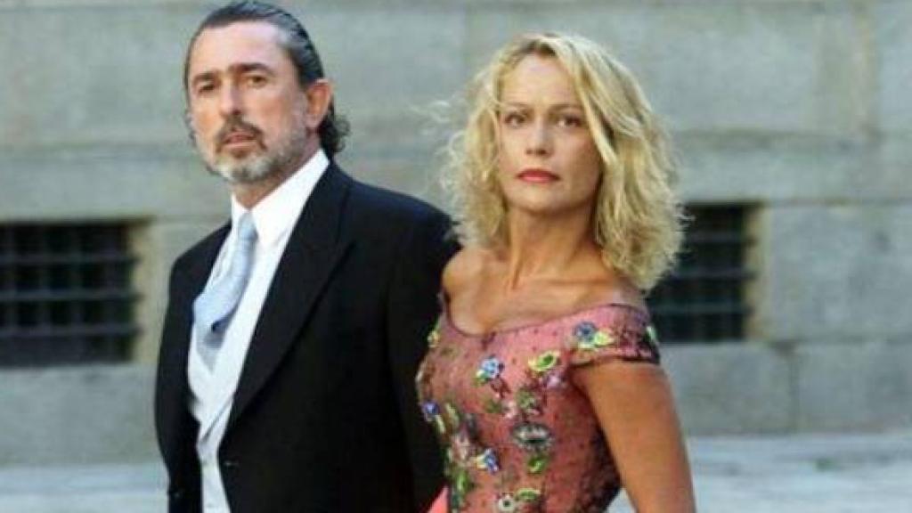 Francisco Correa y su exmujer, Carmen Rodríguez Quijano, en la boda de Ana Aznar y Alejandro Agag.