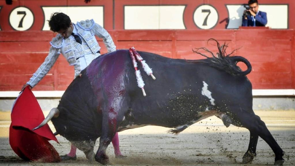 Derechazo de Juan del Álamo, que le tocó el mejor toro