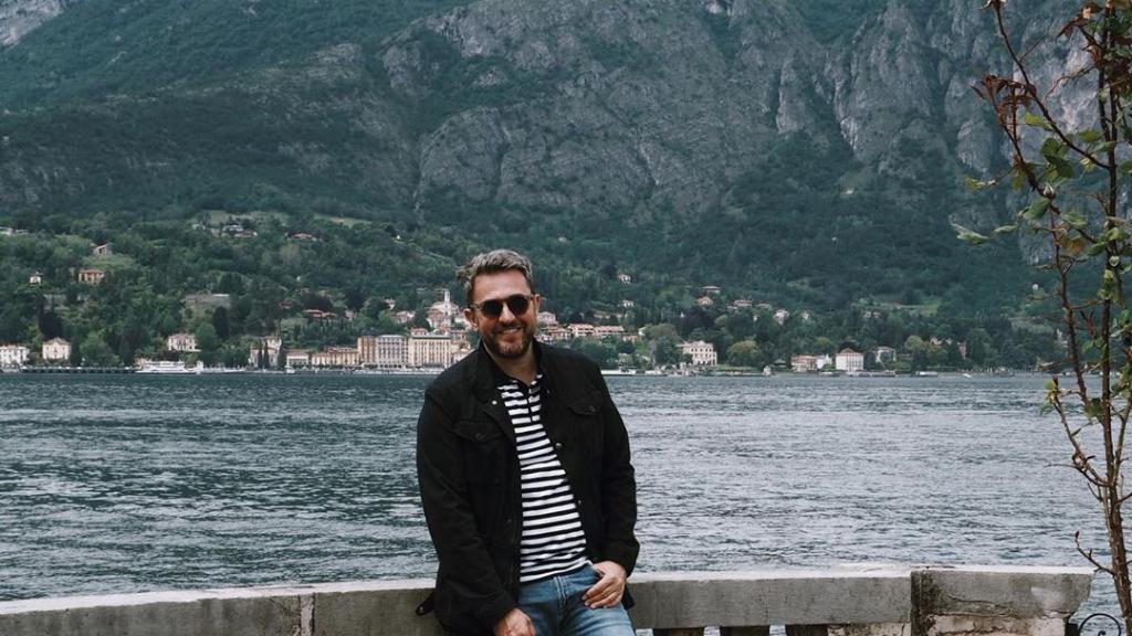 Máxim en Bellagio, disfrutando de nuevo de Italia.