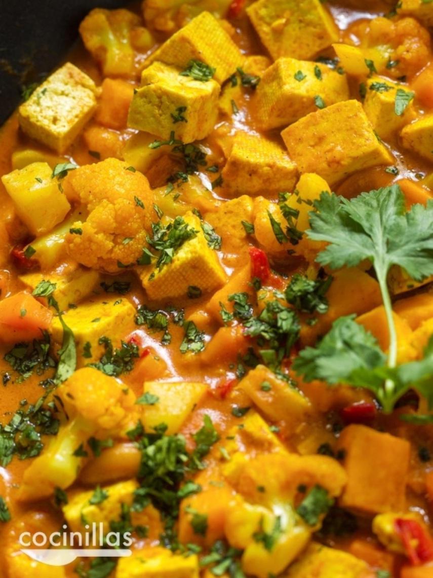 tofu al curry fácil