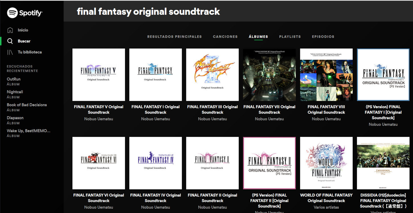 final fantasy spotify 1