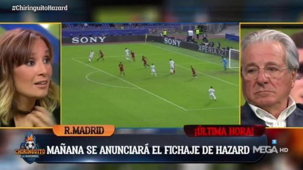 Rocío Burgos en 'El Chiringuito'. Foto: Twitter (@elchiringuitoTV)