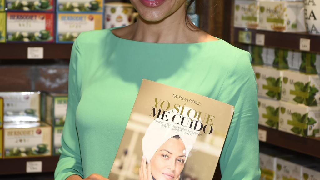 Patricia Pérez en la presentación de uno de sus libros.