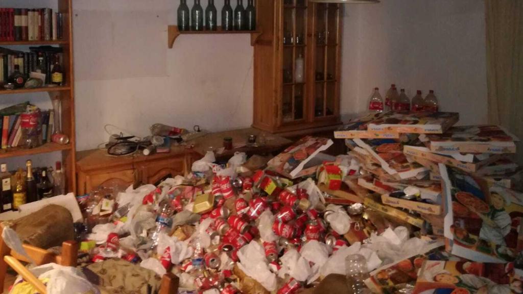 Una limpieza de síndrome de Diógenes que el equipo tuvo que realizar.