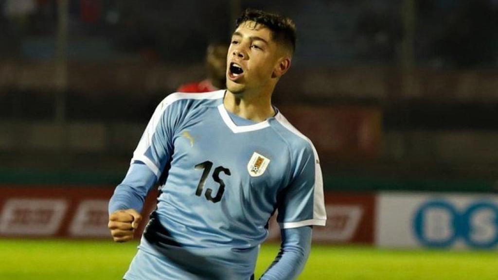 Valverde celebra su gol contra Panamá. Foto: Twitter (@fedeevalverde)