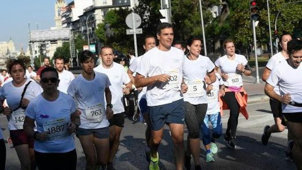 Sánchez al inicio de la carrera