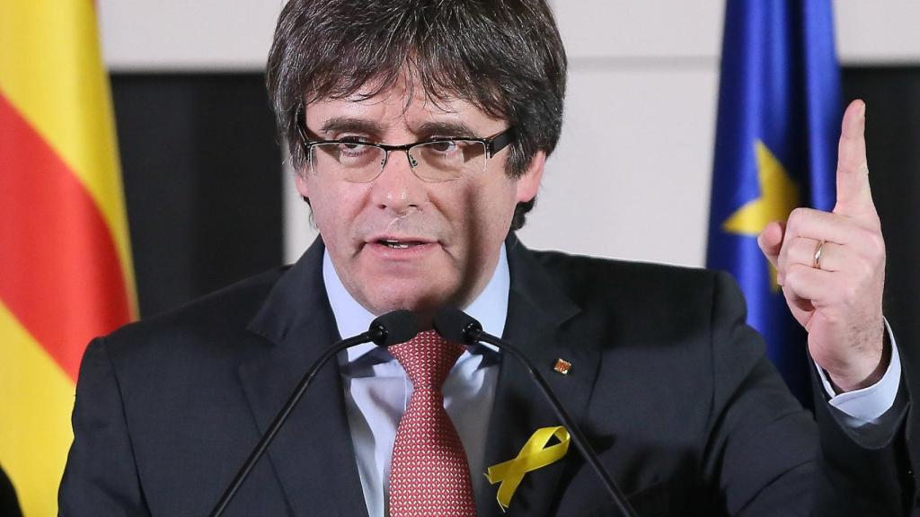 El prófugo Carles Puigdemont, en Bruselas.