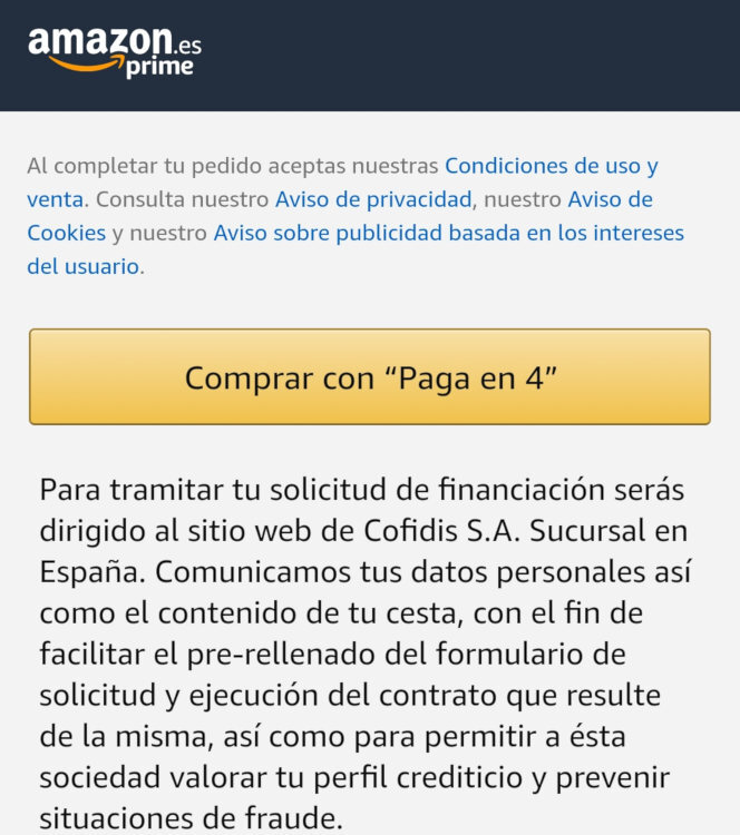 amazon cofidis plazos 1