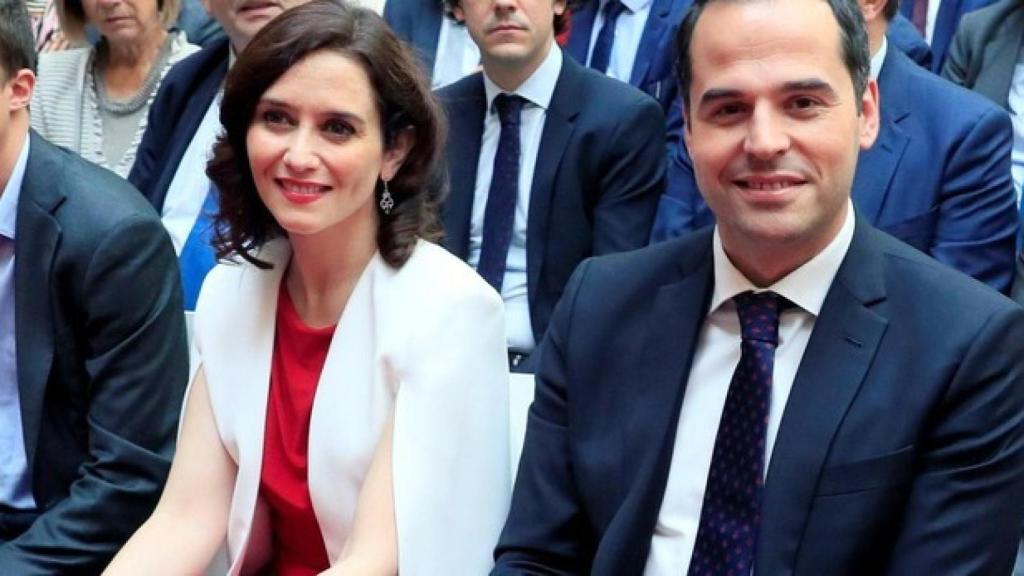 Isabel Díaz Ayuso (PP) e Ignacio Aguado (Cs), candidatos a la presidencia de la Comunidad de Madrid.