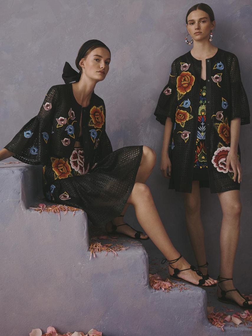 Diseños con bordados inspirados en las comunidades mexicanas.