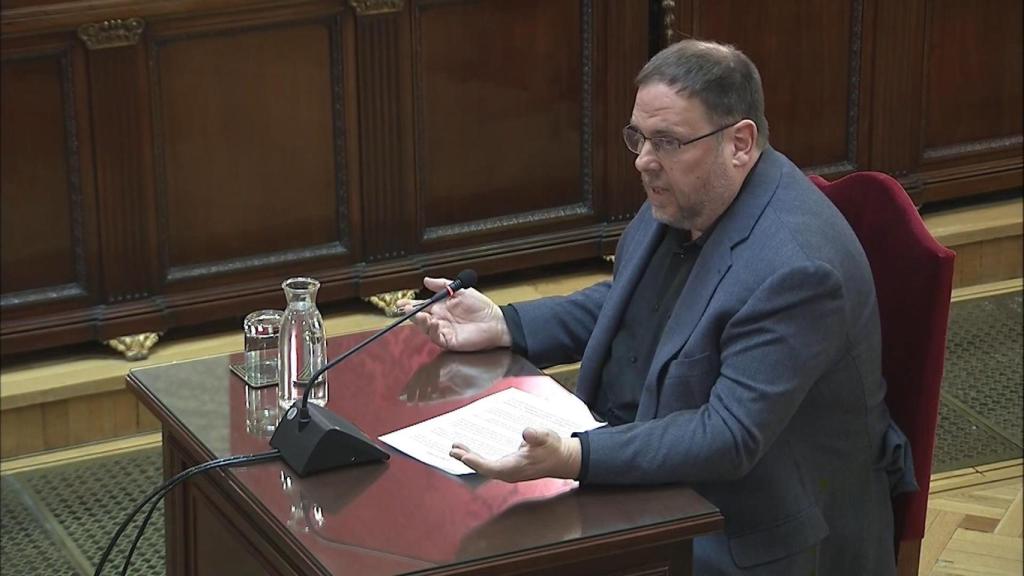 Oriol Junqueras en su alegato final en el juicio al 'procés'.