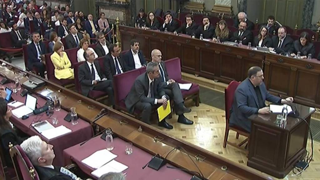 Los acusados en el juicio del procés.