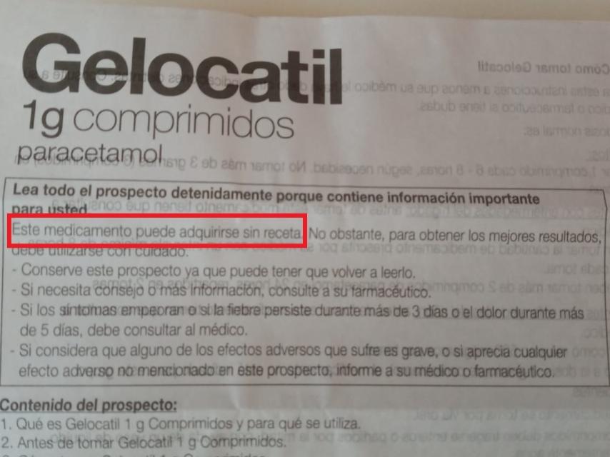 Prospecto del Gelocatil