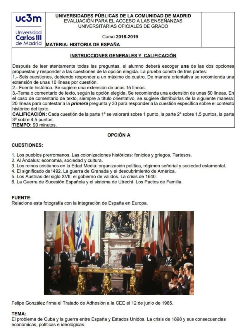 Opción 'A' en Madrid