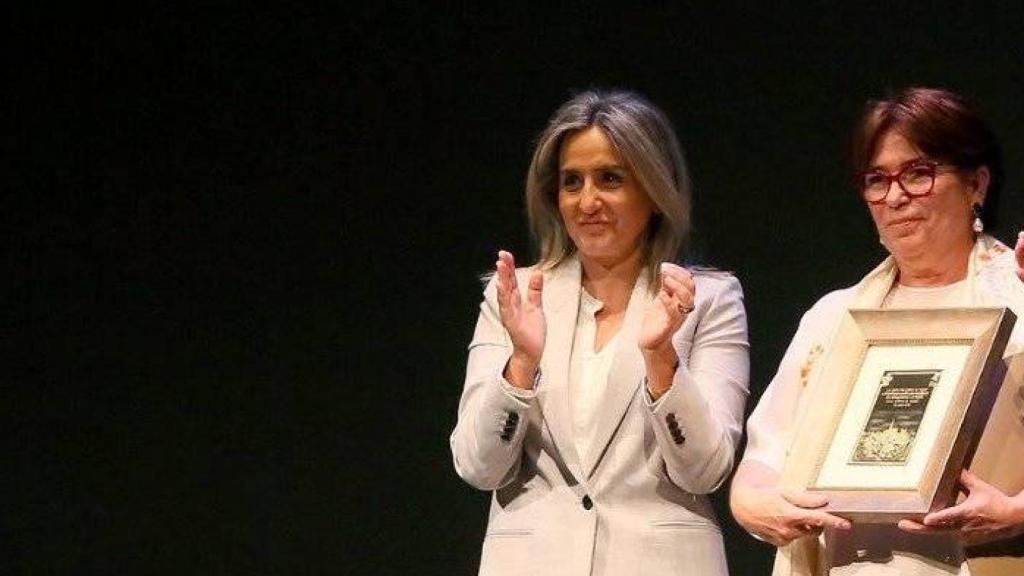 Milagros Tolón, anoche en el pregón de Corpus en el Teatro de Rojas