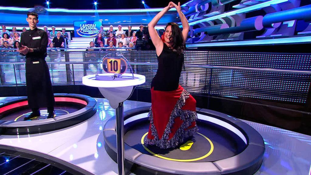 Concursante antes de caer por la trampilla de 'Ahora Caigo'