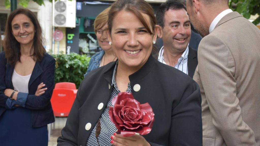 Tita García Élez, en una imagen de la pasada campaña electoral en Talavera