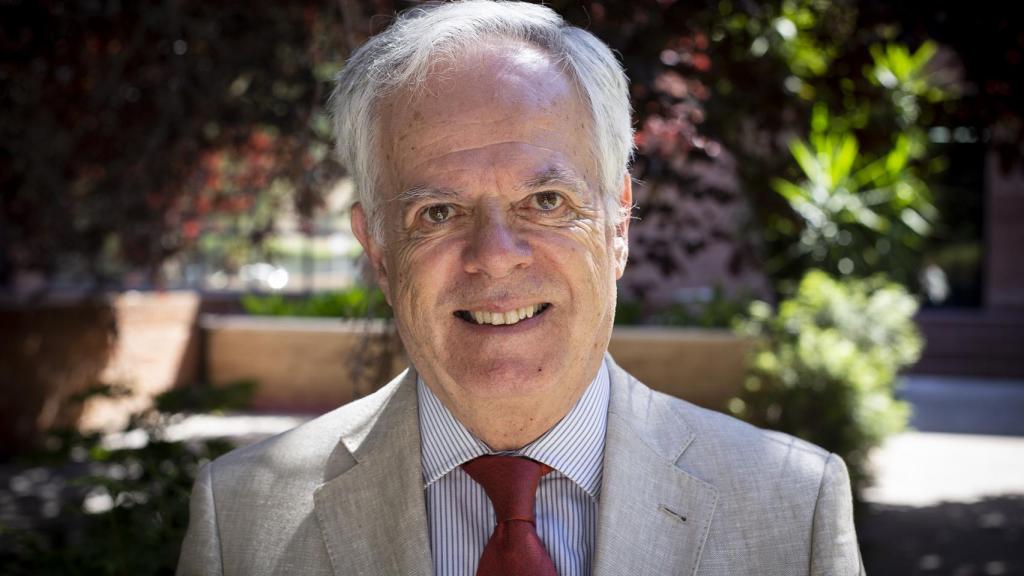 El historiador Guillermo Gortázar durante la entrevista en Madrid.