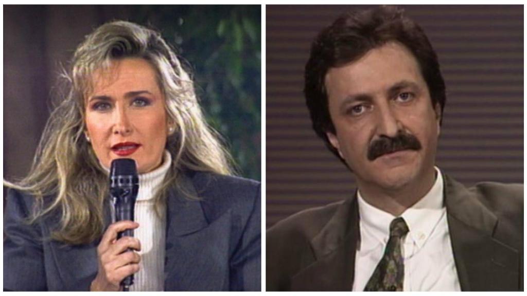 Nieves Herrero y Paco Lobatón en montaje JALEOS.