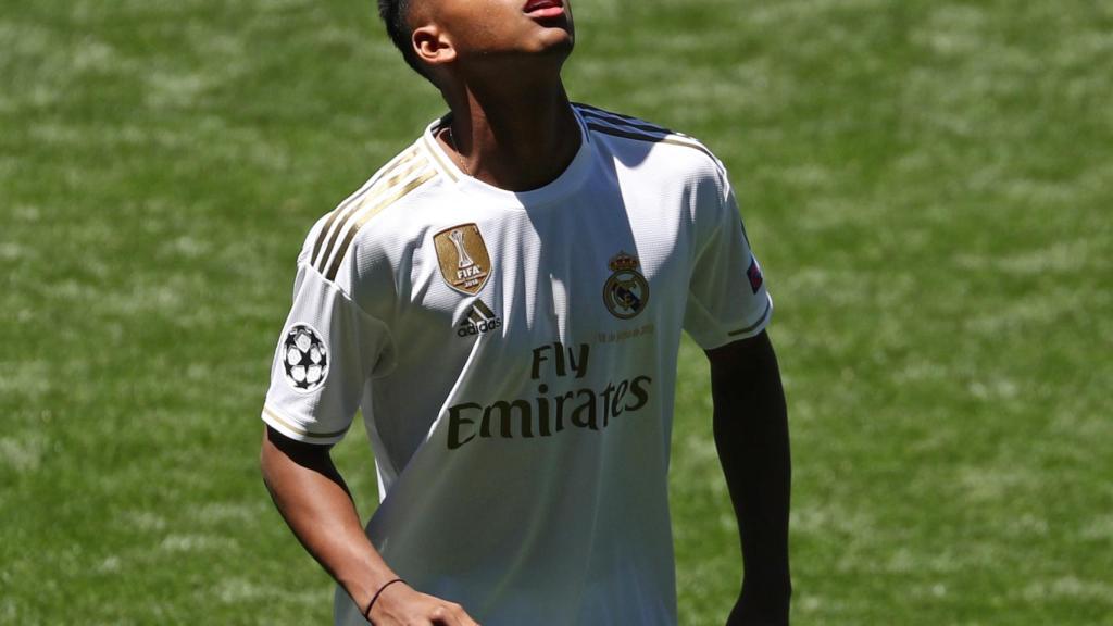 Rodrygo Goes, en el Santiago Bernabéu con la camiseta del Real Madrid