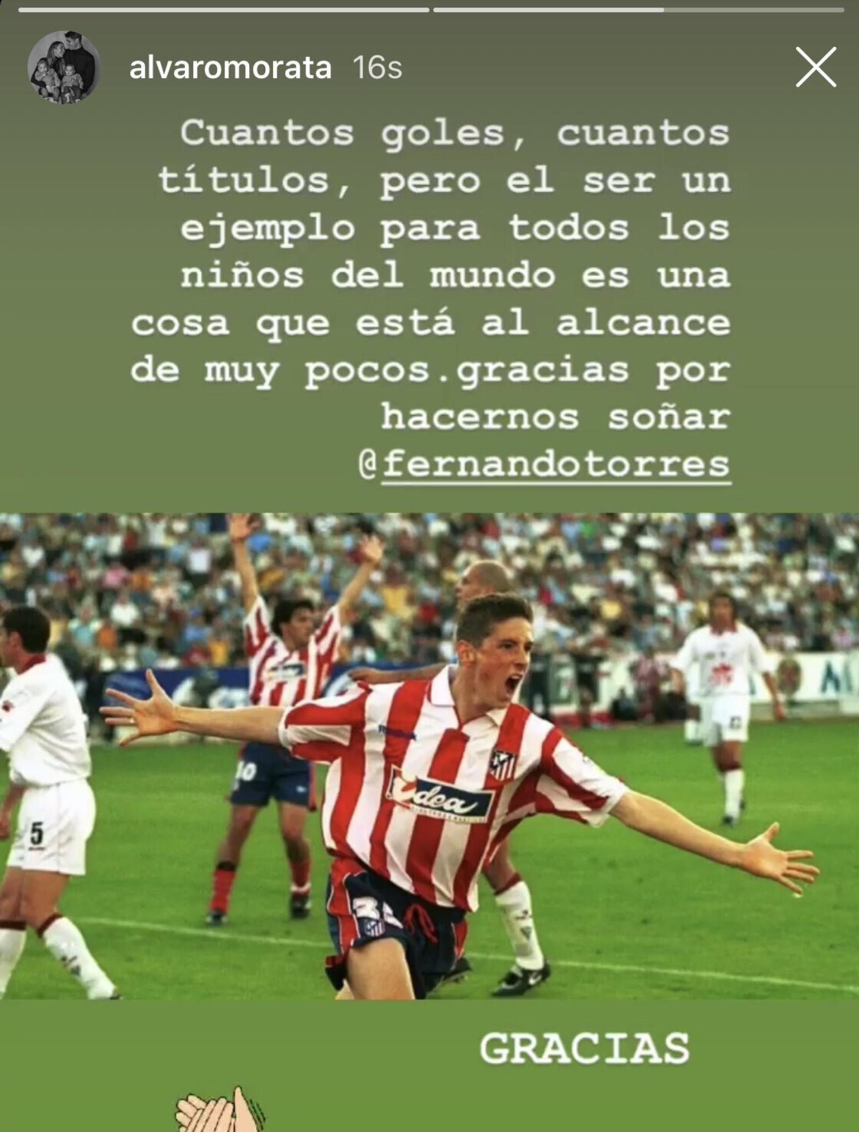 El mensaje Morata a Torres