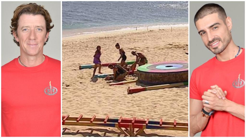 Montaje del momento del accidente junto a Colate y Fabio.