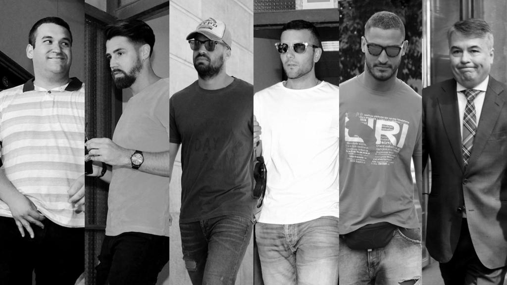 José Ángel Prenda, Jesús Escudero, Antonio Manuel Guerrero,  Ángel Boza, Alfonso Jesús Cabezuelo y Agustín Martínez