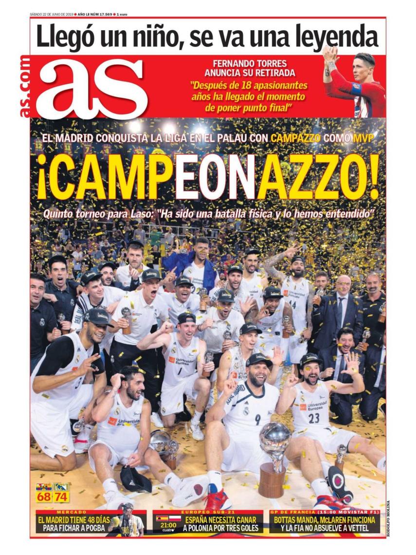 Portada diario AS (23/06/2019)