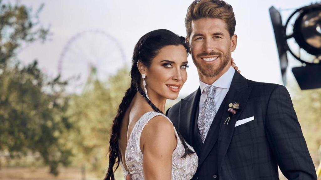 Pilar Rubio y Sergio Ramos en una imagen de redes sociales.