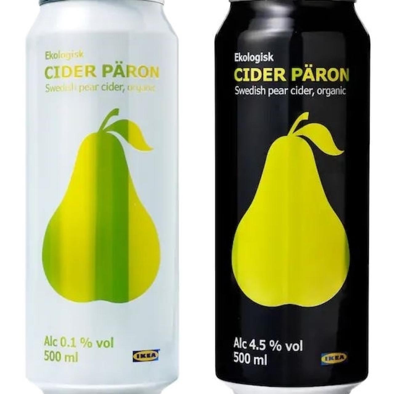 Foto: Sidras de  manzana y pera de Ikea