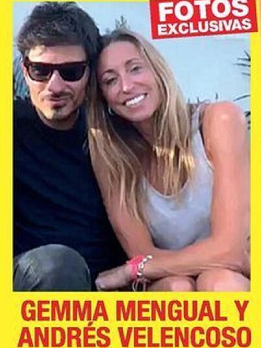 Ventana de la revista 'Diez Minutos', donde presentan la relación de Velencoso y Mengual.