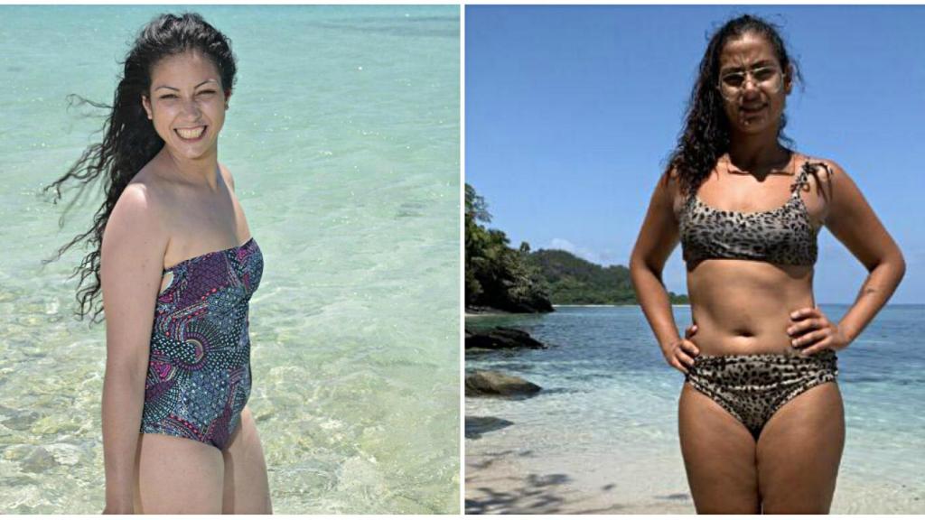 El antes y después de Dakota Tárraga en 'Supervivientes'.