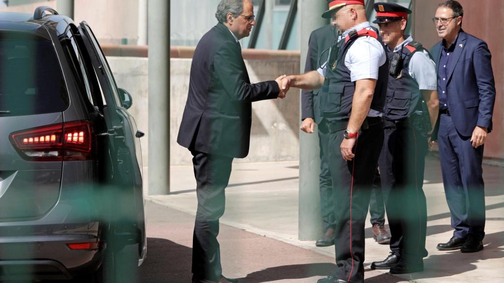 Quim Torra, a las puertas de la prisión de Lledoners.